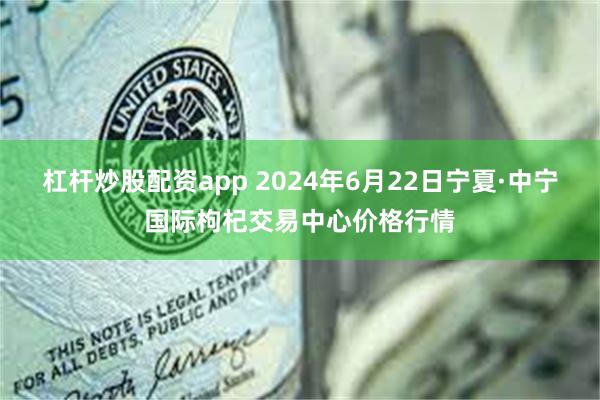 杠杆炒股配资app 2024年6月22日宁夏·中宁国际枸杞交易中心价格行情