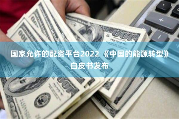 国家允许的配资平台2022 《中国的能源转型》白皮书发布